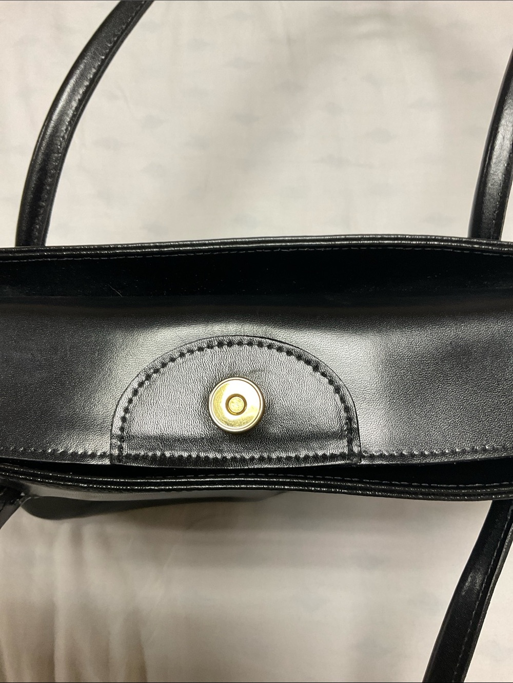 Genuine Leather Handmade Italian Black East-West Shoulder Bag - Picture 10 of 10